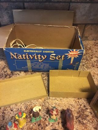 Marx Tin Nativity Set Vintage toy w box 3