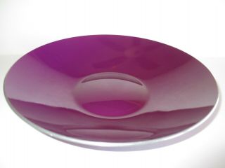 Mid Century Modern Emalox Norway Purple Low Bowl 10 ½” Anodized Aluminum