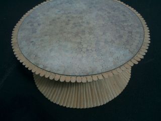Mid Century Modern McGuire Bamboo Wheat Sheaf Vintage Coffee Table w GLASS 3