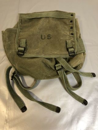 1960 Vietnam Us Army M - 1956 Combat Field Pack " Butt Pack " Dated Us Military