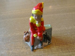 Vintage Bisque Cake Decoration,  Dick Whittington With His Cat.