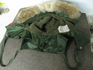 Rare Hood Extreme Cold Weather Shore A - 1 Large Military Ecw Hoodie Real Fur Usn