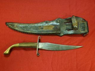 Rare Early Issue Nichols Ww2 Fighting Knife With Scabbard