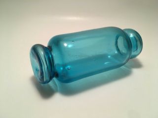 PEACOCK BLUE GLASS ROLLING PIN FISHING FLOAT 2