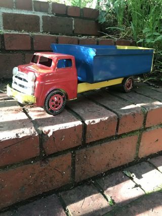 Estate Vintage 1940s Wyandotte Pressed Steel Toy Dump Truck 3