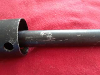 WW2 Sten screw barrel nut with pipe extension,  3 partial British crown stamps 10