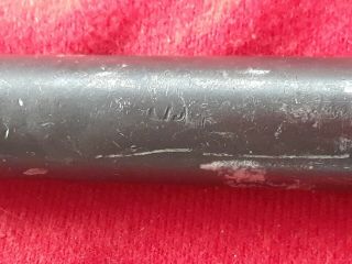 WW2 Sten screw barrel nut with pipe extension,  3 partial British crown stamps 5