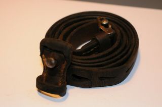 Rare Early War German K98 Mauser Leather Sling With Stamp Outside Sling