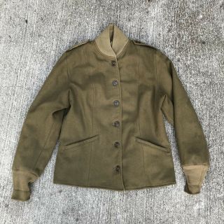 Vtg 40s Ww2 M - 1943 Womens Field Jacket Liner Wool Wac Us Army