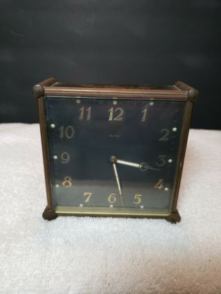 Vintage Semca 7 Jewel 8 Day Alarm Clock Swiss