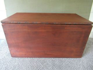 Antique Chest Box Poplar Pine Wood Blanket Toy Storage Vintage Primitive 6 Board