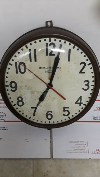Vintage Telechron Electric Wall Clock School Commercial Shop Industrial 1f312