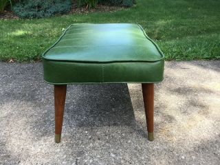 Retro Vintage Ottoman Footstool Rectangular Green Babcock Phillips Mid Century 7