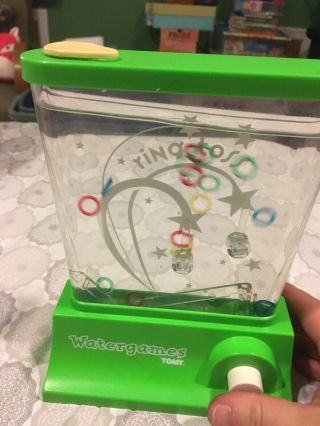 Vintage Tomy Watergames Ring Toss Water Game Lime Green Water Games 2