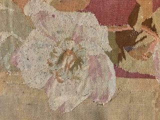 98 cm LARGE SCALE TIMEWORN 19th CENTURY FRENCH AUBUSSON TAPESTRY FRAGMENT 3