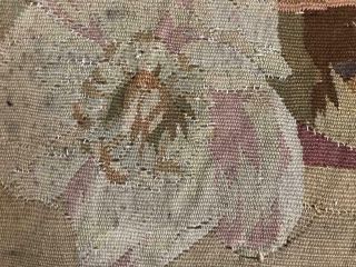 98 cm LARGE SCALE TIMEWORN 19th CENTURY FRENCH AUBUSSON TAPESTRY FRAGMENT 4