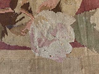 98 cm LARGE SCALE TIMEWORN 19th CENTURY FRENCH AUBUSSON TAPESTRY FRAGMENT 5