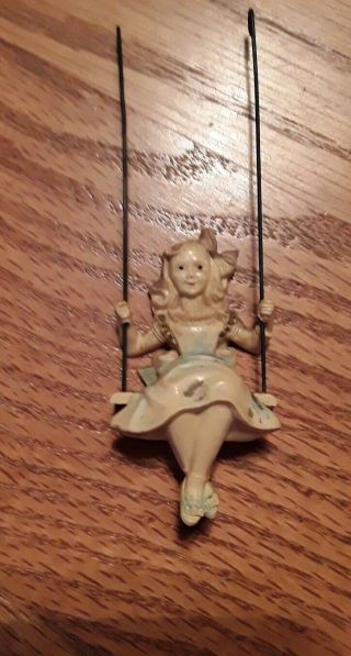 Vintage Mastercrafters Swinging Girl Only From Clock Parts