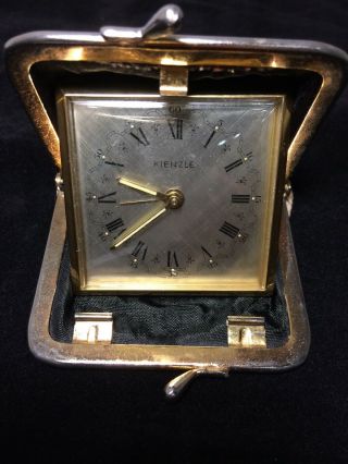 Kienzle Personal Old Travel Alarm Clock Mechanical Vintage 4