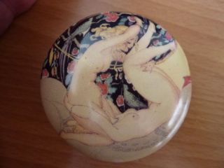 Art Deco Style Erotic Porcelain Trinket Pill Box Gerda Wegener 932 - 5b