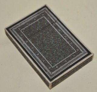 Victorian Antique Sadeli Work Micro Mosaic Calling Card Case.  9 & 10 2