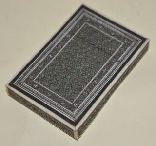 Victorian Antique Sadeli Work Micro Mosaic Calling Card Case.  9 & 10 3