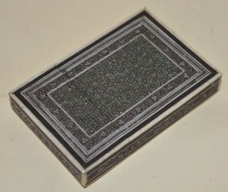 Victorian Antique Sadeli Work Micro Mosaic Calling Card Case.  9 & 10 5