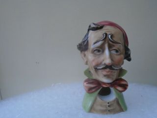 Rather Curious Vintage Ceramic Smoking Head Statue Marked Foreign Take A Look