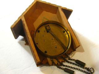 Wintermantel Miniature Clock BIrd Nest Cuckoo 4 x 3 1/2 