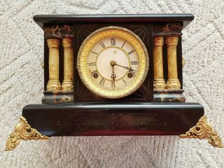 Waterbury Clock Company Mantle Clock With Chimes