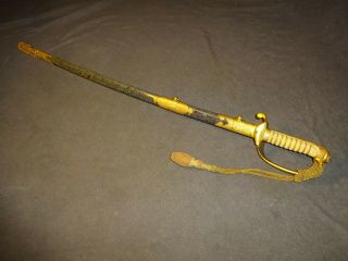 K66 Japanese Wwll Naval Sword,  Parade Saber In Mountings,  Ray Skin,  Knot