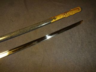 K66 Japanese WWll Naval sword,  parade saber in mountings,  ray skin,  knot 6