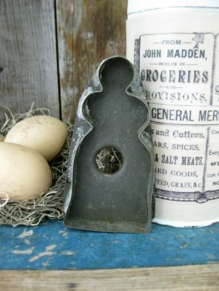 Antique Pantry Tin Old Photo Print Woman w Hoe 4