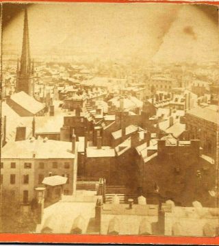 Rare Early Birds Eye Photograph Of Whaling Town Of Bedford Massachusetts