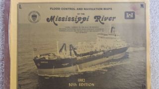 Navigation Maps Charts Mississippi River Cairo To Gulf - Us Army Corps 1982 Ed