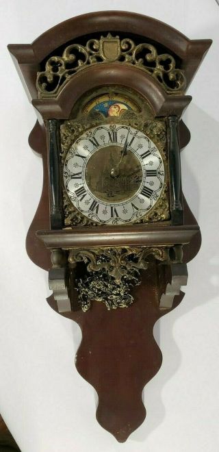 Vintage Dutch Wall Clock Made In Holland.