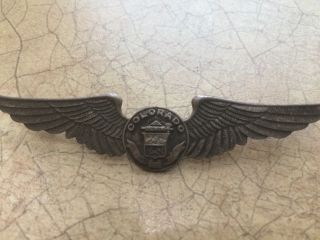 Very Rare Vintage Colorado Pilot Wings / Sterling Silver
