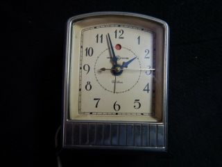 Vintage Art Deco General Electric Telechron Electric Alarm Clock Model 715