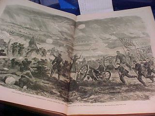 Orig 1863 HARPERS WEEKLY Bound Vol FULL YEAR RUN w CIVIL WAR News GETTYSBURG etc 5