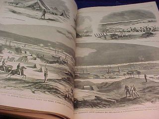 Orig 1863 HARPERS WEEKLY Bound Vol FULL YEAR RUN w CIVIL WAR News GETTYSBURG etc 6