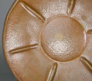 Fine Antique Arts & Crafts Hand Hammered Heavy Copper Table Bowl Roycroft Era 3