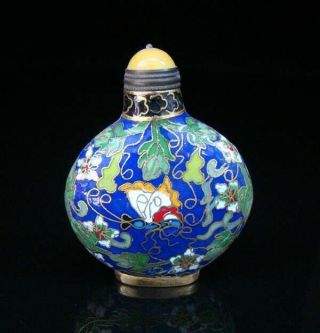 Collectibles 100 Handmade Painting Brass Cloisonne Enamel Snuff Bottles