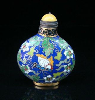 Collectibles 100 Handmade Painting Brass Cloisonne Enamel Snuff Bottles 3