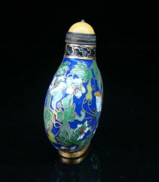 Collectibles 100 Handmade Painting Brass Cloisonne Enamel Snuff Bottles 5