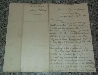 (2) Civil War Letters From Col.  R.  N.  Hudson 133rd Indiana Vols.  