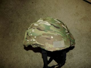 U S Military Pasgt Ballistic Combat Helmet W/ Kevlar And Blss Kit Size Large L - 1