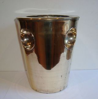 Art Deco Brass French Wine Champagne Cooler Ice Bucket Unusual Design