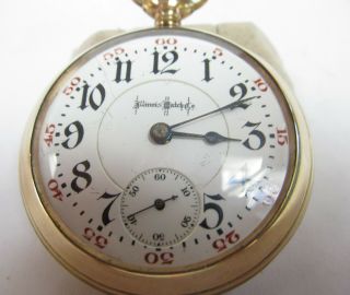 Illinois Bunn Special Pocket Watch 21 Jewel Model 6 S/n 1905366 Ruby Jewels