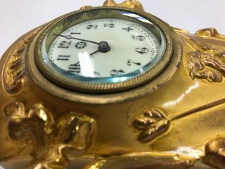 Vintage Antique Haven Clock Co.  Cherub Table Mantel Clock Haven Conn. 4