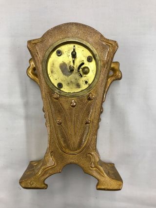 Vintage Antique Haven Clock Co.  Cherub Table Mantel Clock Haven Conn. 5